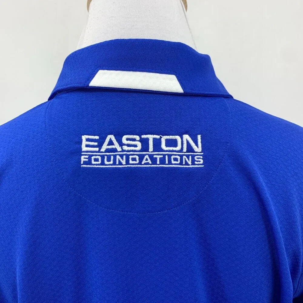 Nike Polo Shirt Womens M Medium Athletic Blue USA Archery Easton Foundations Top